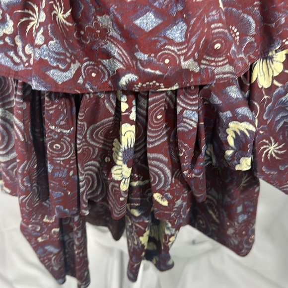 Ulla Johnson Lola Floral Tiered Minidress Heliotrope - Size 6 - Picture 9 of 11